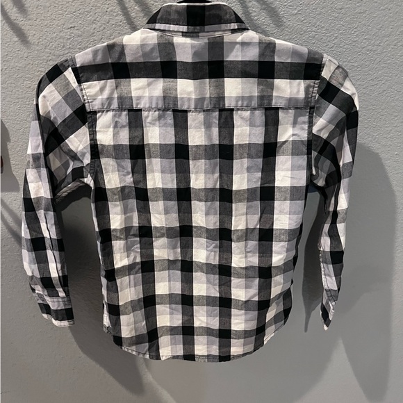 Boys Black and White Checkered Shirt - Picture 2 of 3